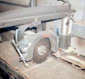radial unguarded saw